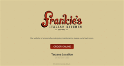 Desktop Screenshot of frankiesitaliankitchen.com
